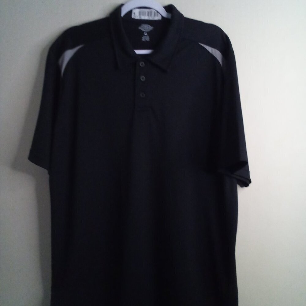 Dickiies Polo Shirt Men XL Short Sleeve Work Casual Black